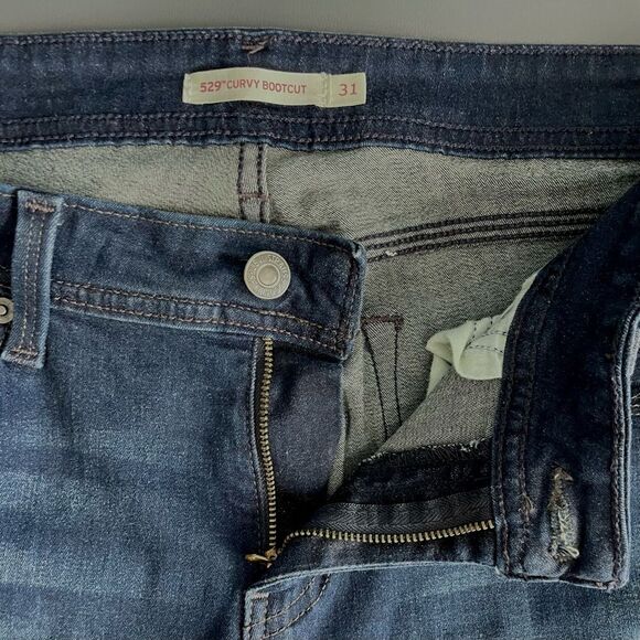 Levi's 529 Curvy Bootcut Jeans Indigo Size 31 - Picture 12 of 13